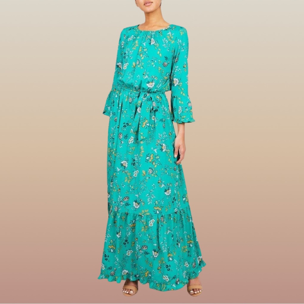 NWOT Calvin Klein Floral Tiered Maxi Dress Size Large